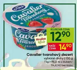 Hruška Cavalier tvarohový dezert nabídka