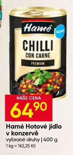 Hruška Hamé Hotové jídlo v konzervě nabídka