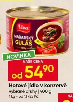 Hruška Hotové jídlo v konzervě nabídka