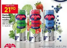 Hruška Mattoni Mocktail nealko nabídka