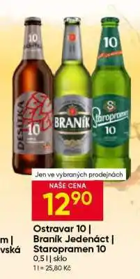 Hruška Ostravar 10 | Braník Jedenáct | Staropramen 10 nabídka