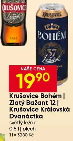 Hruška Krušovice Bohém | Zlatý Bažant 12 | Krušovice Královská Dvanáctka nabídka