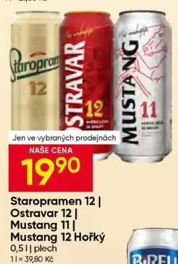 Hruška Staropramen 12, Ostravar 12, Mustang 11, Mustang 12 Hořký nabídka