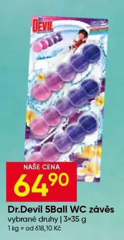 Hruška Dr.Devil 5Ball WC závěs nabídka