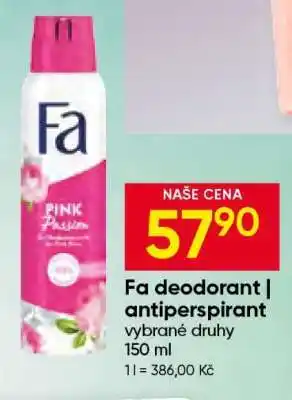 Hruška Fa deodorant, antiperspirant nabídka