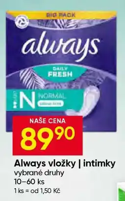 Hruška Always vložky | intimky nabídka