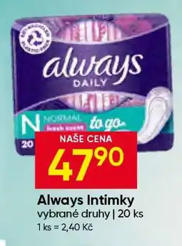Hruška Always intimky nabídka