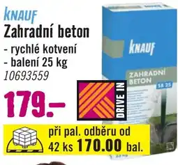 Hornbach KNAUF Zahradní beton nabídka