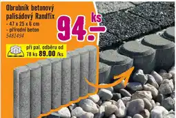 Hornbach Obrubník betonový palisádový Randfix nabídka
