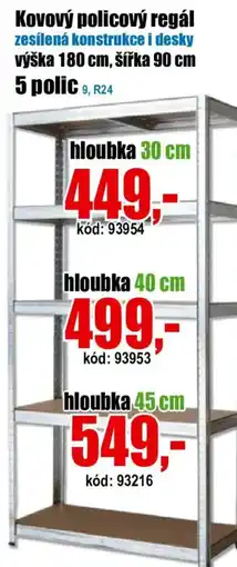 EVA Kovový policový regál nabídka