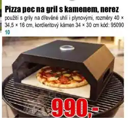EVA Pizza pec na gril s kamenem, nerez nabídka
