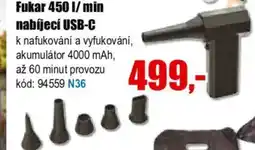 EVA Fukar 450 1/min nabíjecí USB-C nabídka