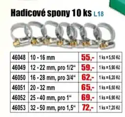 EVA Hadicové spony nabídka