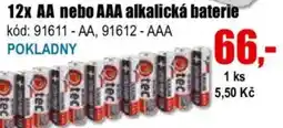 EVA 12x AA nebo AAA alkalická baterie nabídka