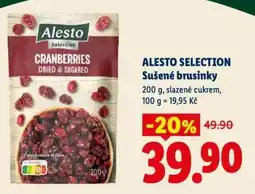 Lidl ALESTO SELECTION Sušené brusinky nabídka