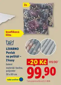 Lidl LIVARNO Povlak na polštář – 2 kusy nabídka
