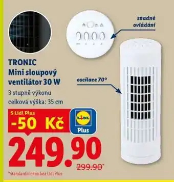 TRONIC Mini sloupový ventilátor 30 W