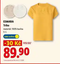 Lidl esmara TRIKO nabídka