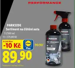 Lidl PARKSIDE Sortiment na čištění auta nabídka