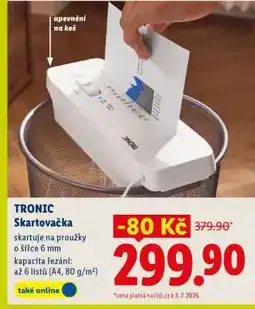 Lidl TRONIC Skartovačka nabídka