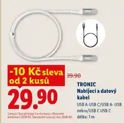 Lidl TRONIC NABÍJECÍ A DATOVÝ KABEL nabídka