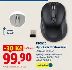 Lidl TRONIC Optická bezdrátová myš nabídka