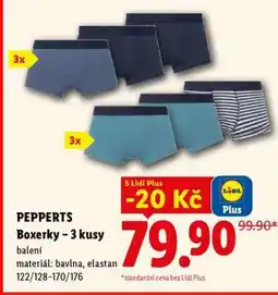 Lidl PEPPERTS Boxerky – 3 kusy nabídka