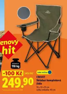 Lidl CRIVIT SKLÁDACÍ KEMPINKOVÁ ŽIDLE nabídka