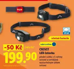 Lidl CRIVIT LED čelovka nabídka