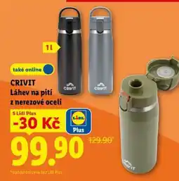 Lidl CRIVIT Láhev na pití z nerezové oceli nabídka