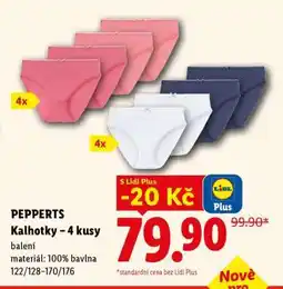 Lidl PEPPERTS Kalhotky – 4 kusy nabídka