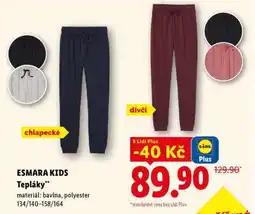 Lidl ESMARA KIDS Tepláky nabídka