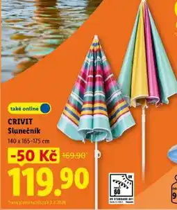 Lidl CRIVIT SLUNEČNÍK nabídka