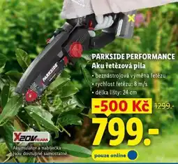 Lidl PARKSIDE PERFORMANCE AKU ŘETĚZOVÁ PILA nabídka