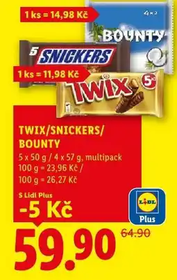 Lidl TWIX/SNICKERS/BOUNTY nabídka