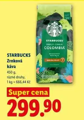 Lidl Starbucks Zrnková káva nabídka