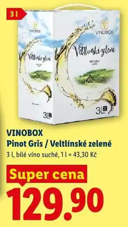 Lidl VINOBOX Pinot Gris / Veltlínské zelené nabídka