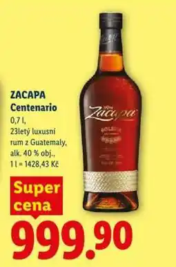 Lidl Zacapa Centenario nabídka