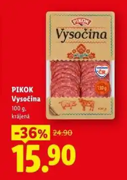 Lidl Pikok VYSOČINA nabídka