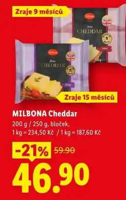 Lidl MILBONA CHEDDAR nabídka