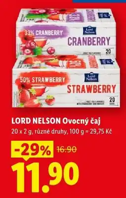 Lidl LORD NELSON Ovocný čaj nabídka