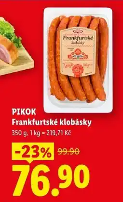 Lidl PIKOK FRANKFURTSKÉ KLOBÁSKY nabídka