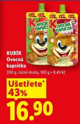 Lidl KUBÍK Ovocná kapsička nabídka
