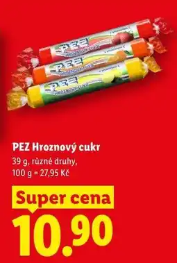 Lidl PEZ hroznový cukr nabídka
