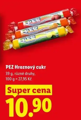 Lidl PEZ hroznový cukr nabídka