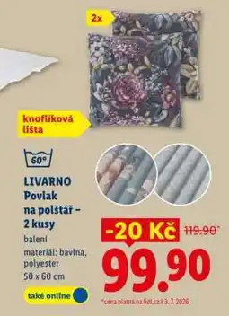Lidl LIVARNO Povlak na polštář – 2 kusy nabídka