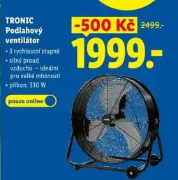 Lidl TRONIC Podlahový ventilátor nabídka