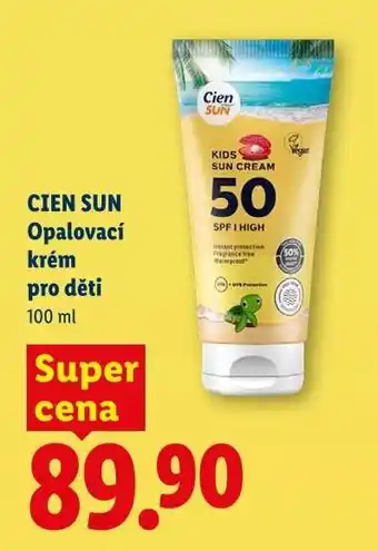 Lidl CIEN SUN Opalovací krém pro děti nabídka