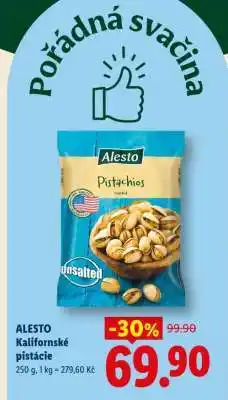 Lidl Alesto KALIFORNSKÉ PISTÁCIE nabídka