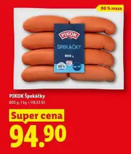 Lidl PIKOK ŠPEKÁČKY nabídka